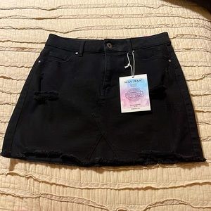 Black Denim Skirt
